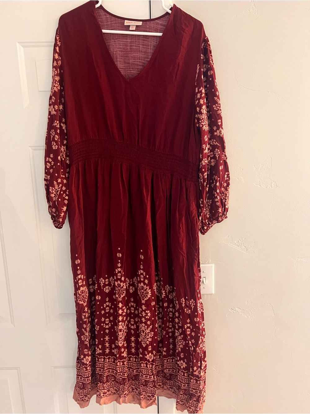 Knox Rose Burgundy Floral Maxi Dress